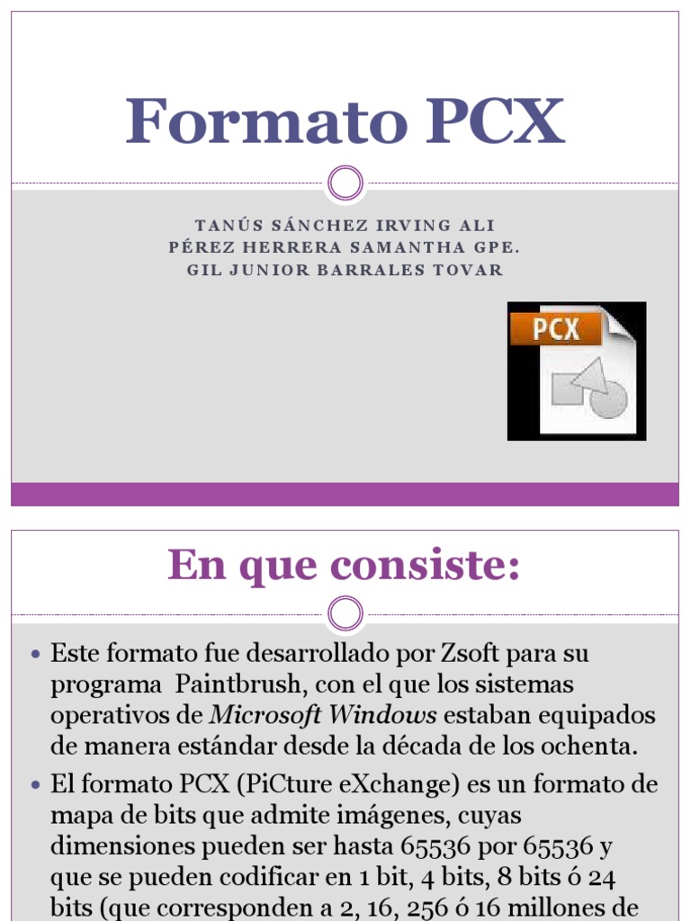 Formato PCX | PDF