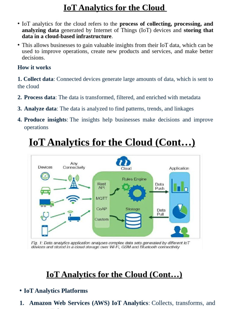 IoT Analytics For The Cloud | PDF | Internet Of Things | Cloud Computing