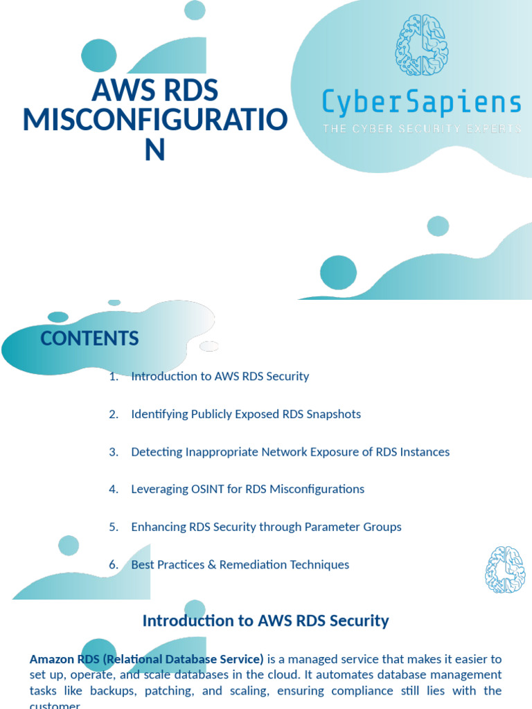 AWS RDS Vulnerability Scanning Guide | PDF
