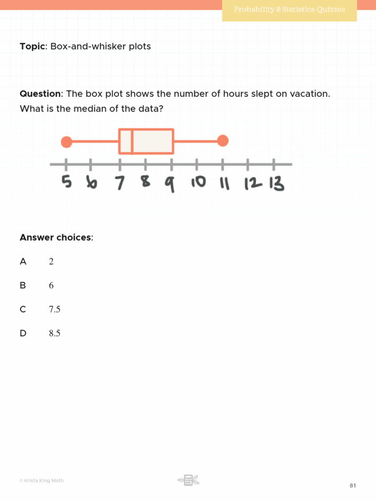 04 Box and Whisker Plots | PDF