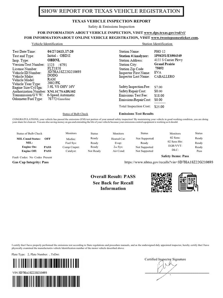Inspecdocdmv 35651362 | PDF | National Highway Traffic Safety ...