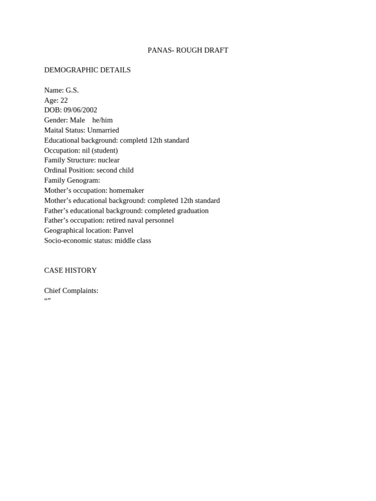 Panas - Rough Draft | PDF