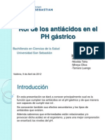 Rol de Los Antiácidos en El PH Gástrico: Bachillerato en Ciencias de La Salud Universidad San Sebastián