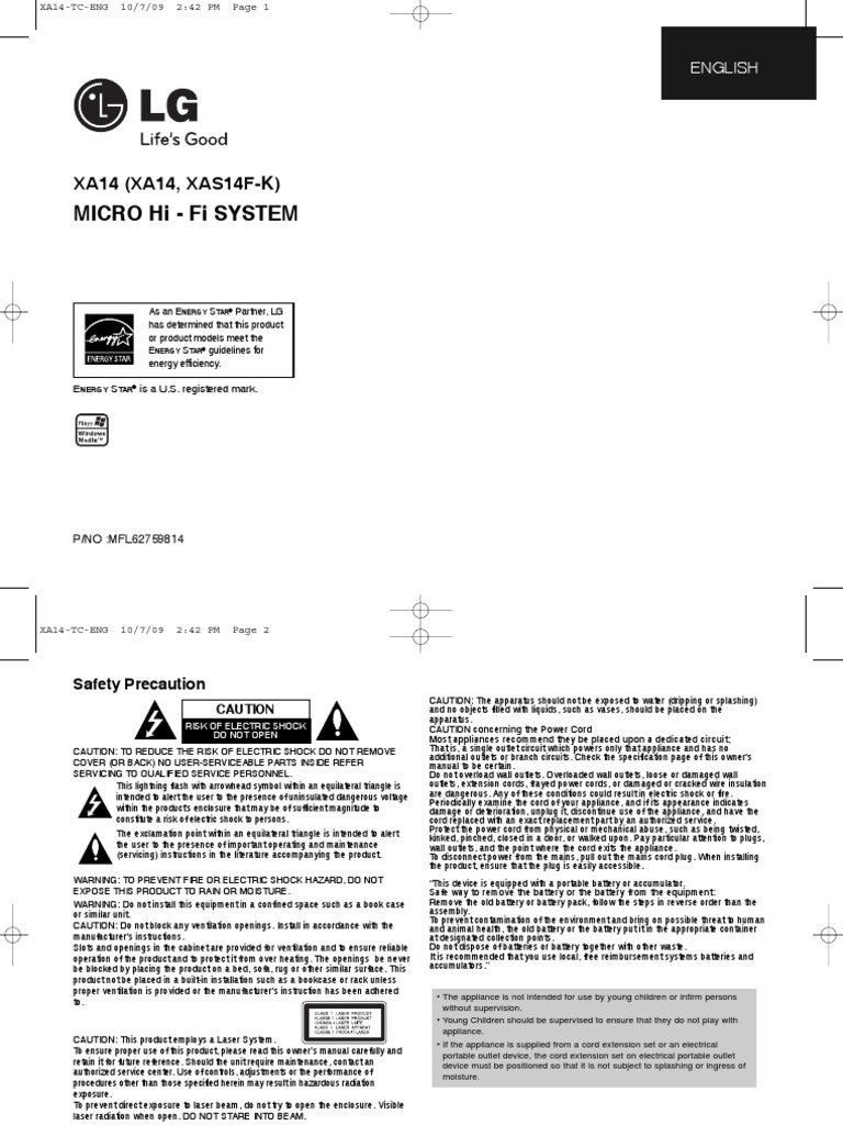 LG Micro HI-FI System | PDF