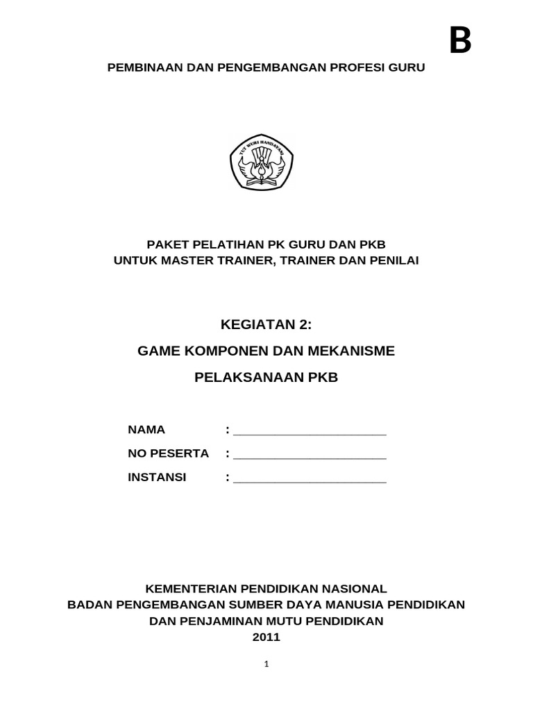 Keg 2 - Game Komponen Dan Mekanisme PKB | PDF