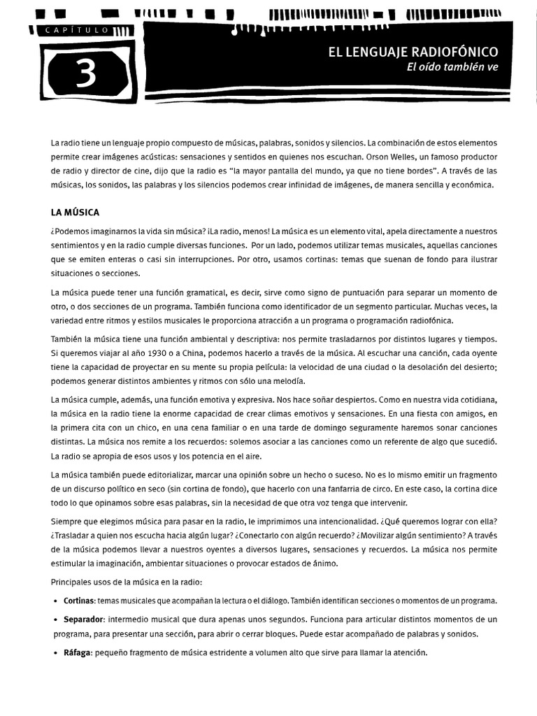 Unidad 2 - Lenguaje Radiofónico - Ponele Onda (Libro) | PDF ...