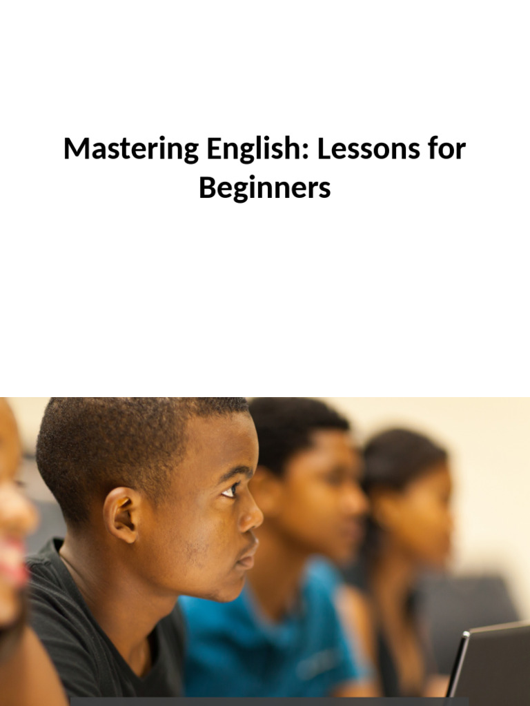 English Learning Guide for Beginners | PDF