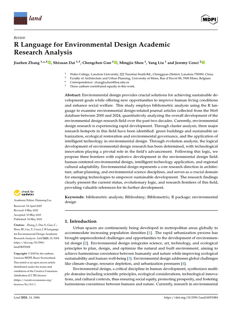 R Language in Environmental Design Analysis | PDF | Sustainability ...