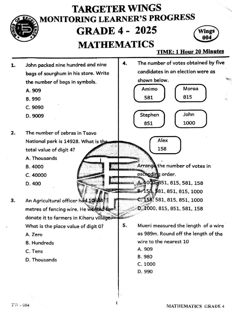 Grade 4 004 Targeter COMBINED | PDF