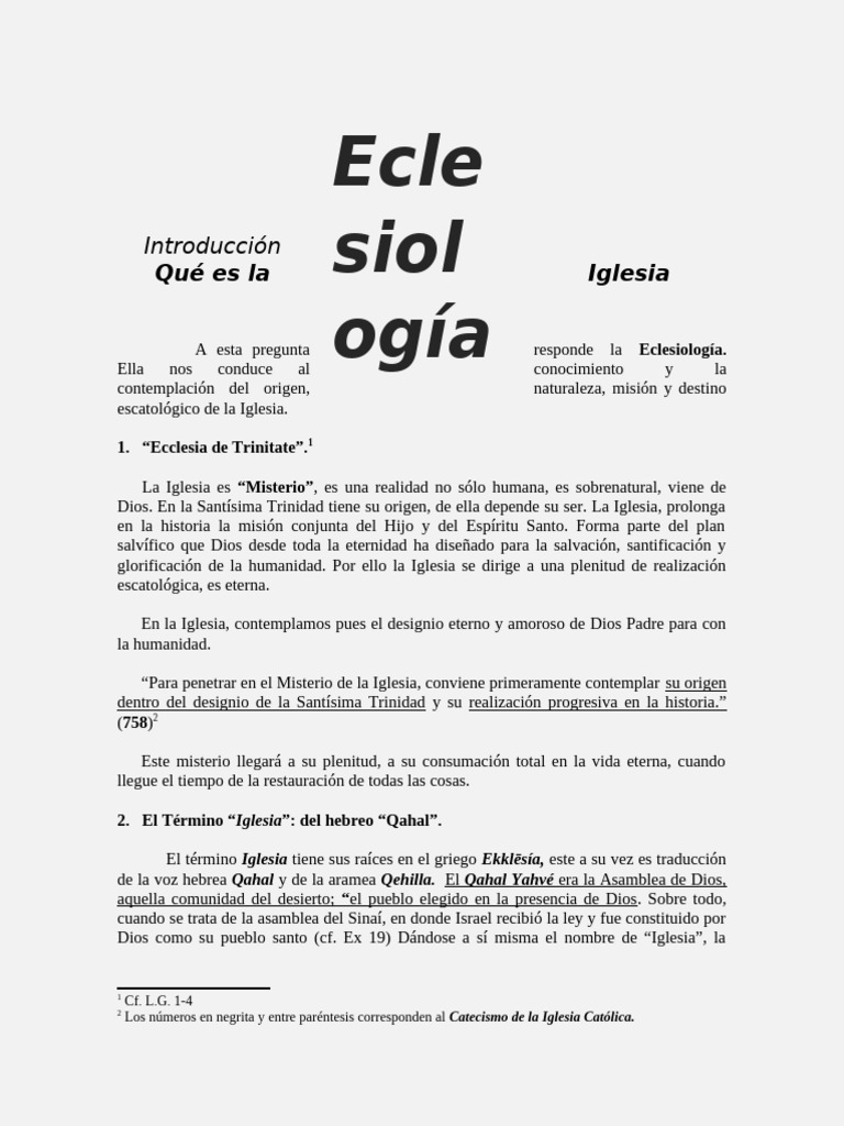Origen y naturaleza de la Iglesia | PDF | Iglesia cristiana | Cristo ...