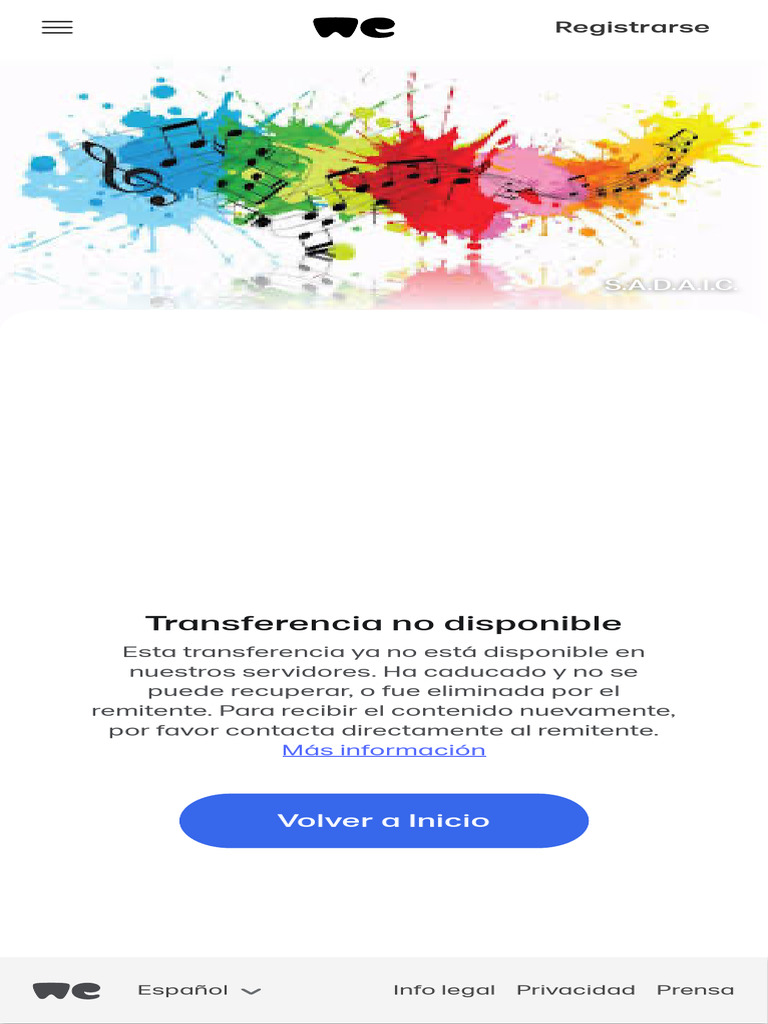 Enlace de Descarga Único WeTransfer | PDF