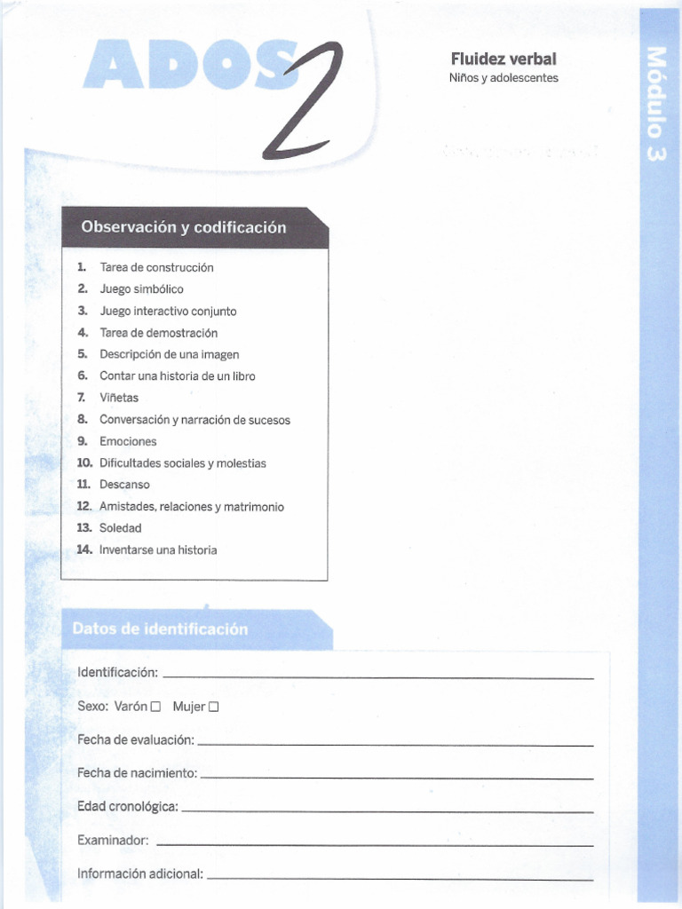 ADOS Módulo 3 | PDF