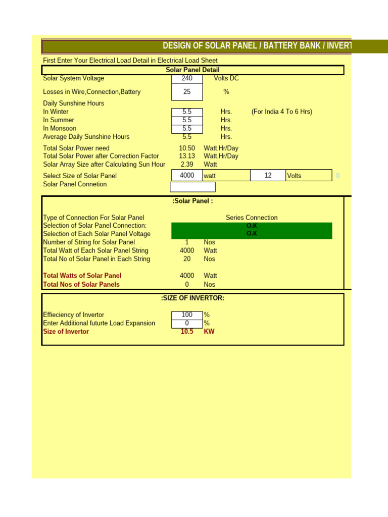 Solar Panel Design 22-8-12 | PDF | Solar Panel | Battery (Electricity)