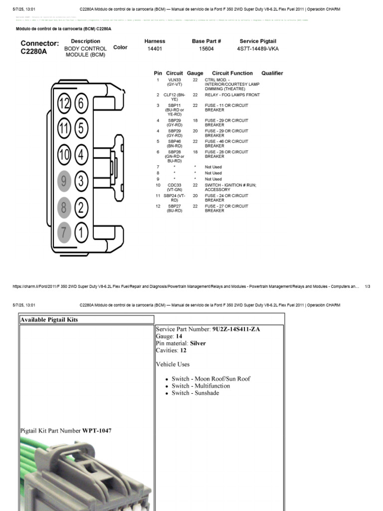 Módulo BCM C2280A Ford F350 2011 | PDF