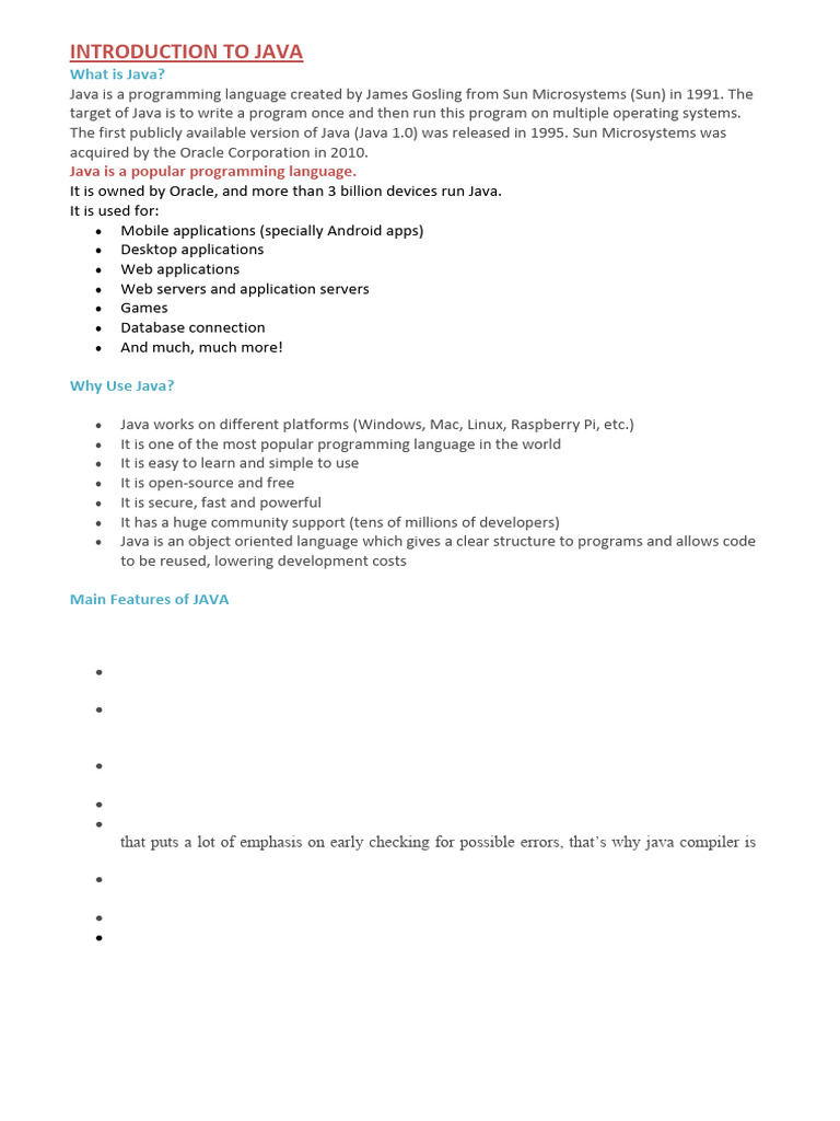 Introduction to Java Programming Basics | PDF | Java (Programming ...