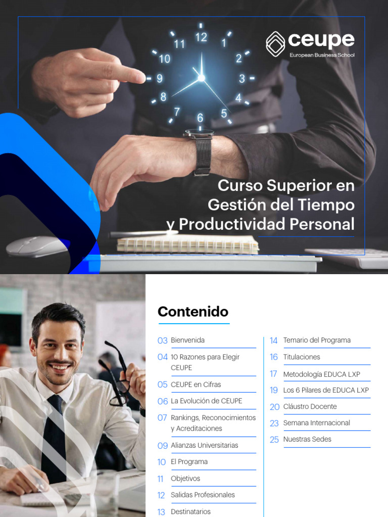 Curso de Gestión del Tiempo y Productividad | PDF | Gestión del tiempo ...