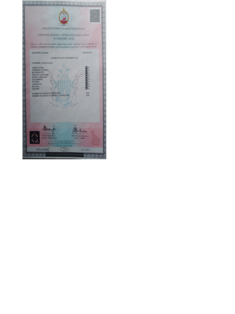 O Level Cert | PDF