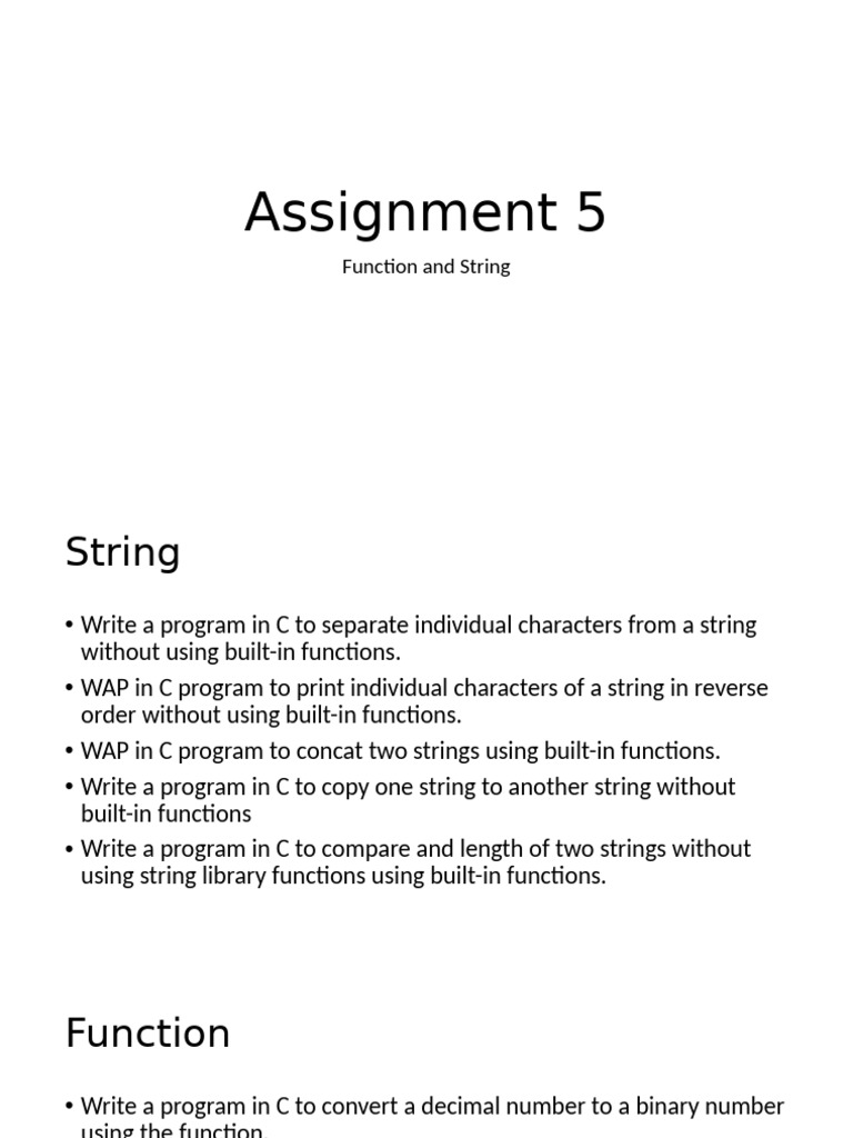 Assignment 5 | PDF