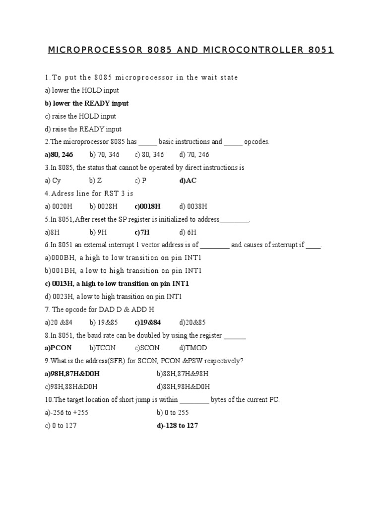 8085 and 8051 Microprocessor Guide | PDF | Integrated Circuit ...