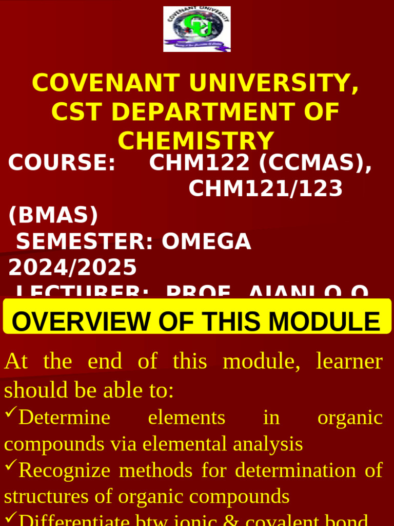 Chm122 Ccmas Module 3b | PDF | Spectroscopy | Molecules