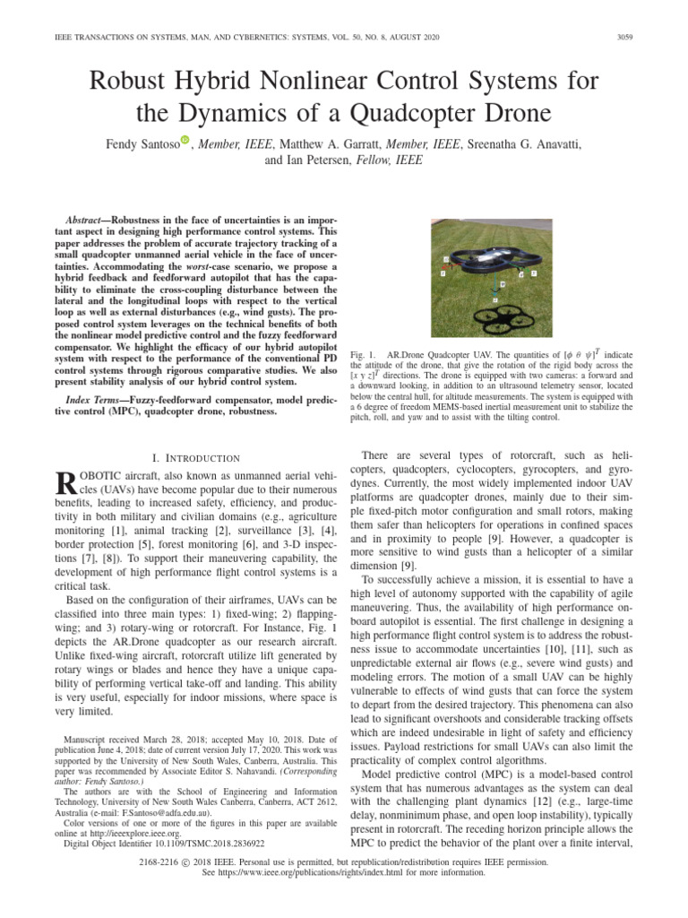 Robust Hybrid Nonlinear Control Systems For The Dynamics of A ...
