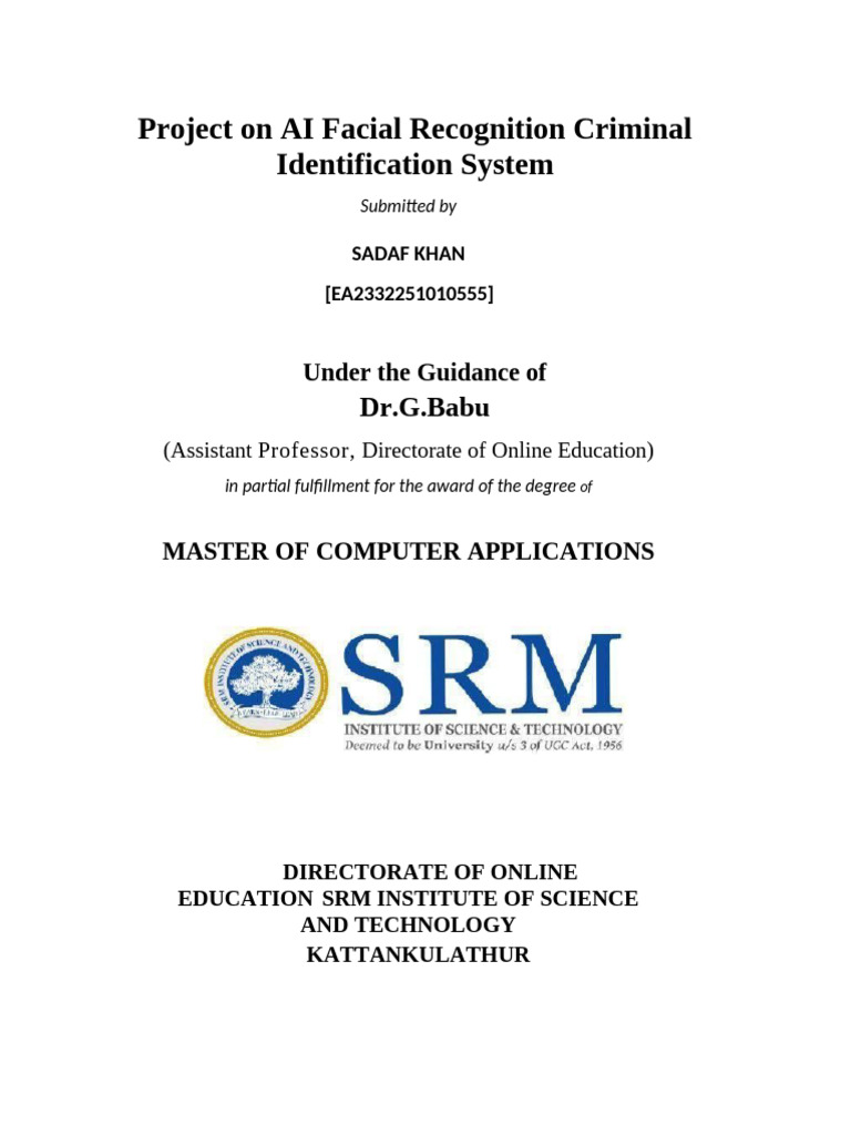 AI Facial Recognition for Criminal ID | PDF | My Sql | Relational Database