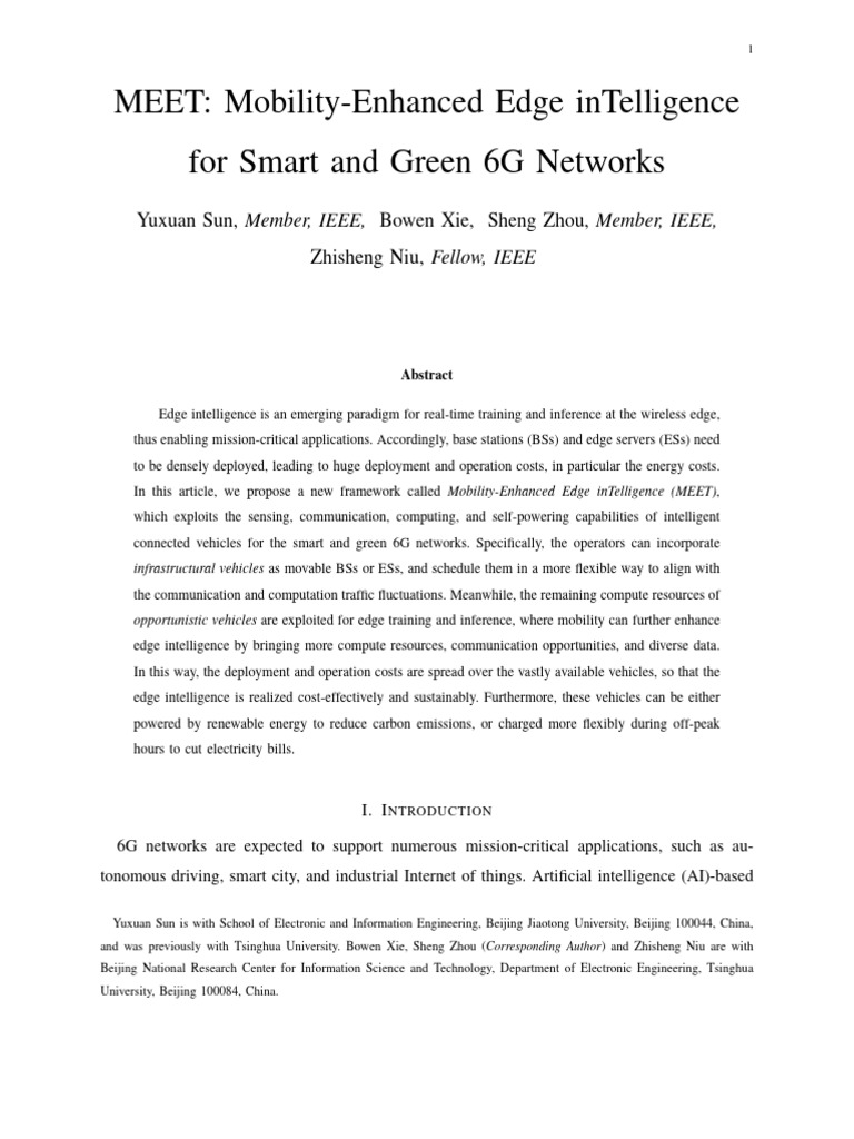 Meet: Mobility-Enhanced Edge Intelligence For Smart and Green 6G ...
