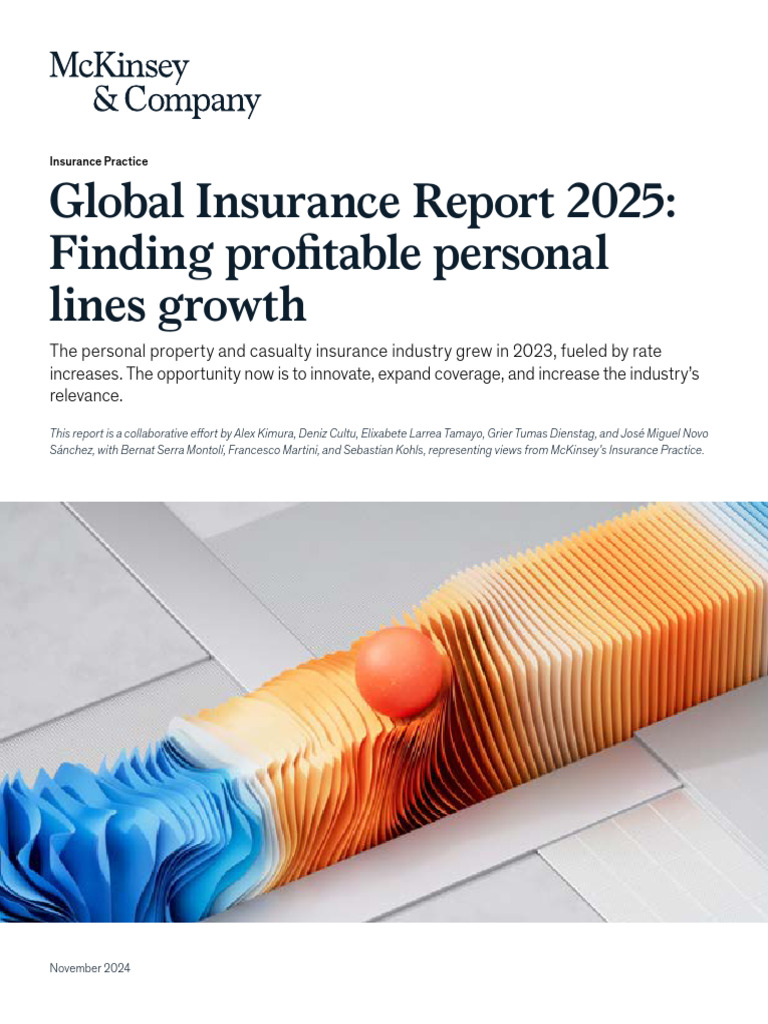 Global Insurance Report 2025 Finding Profitable Personal Lines Growth ...