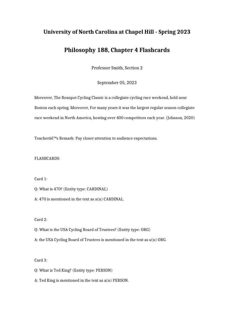 Philosophy 188 Chapter 4 Flashcards | PDF