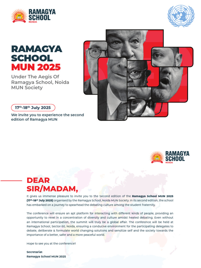 Ramagya School MUN 2025 Invitation | PDF | United Nations Security ...