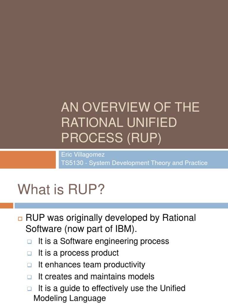 RUP for Software Development Teams | PDF | Software Development ...