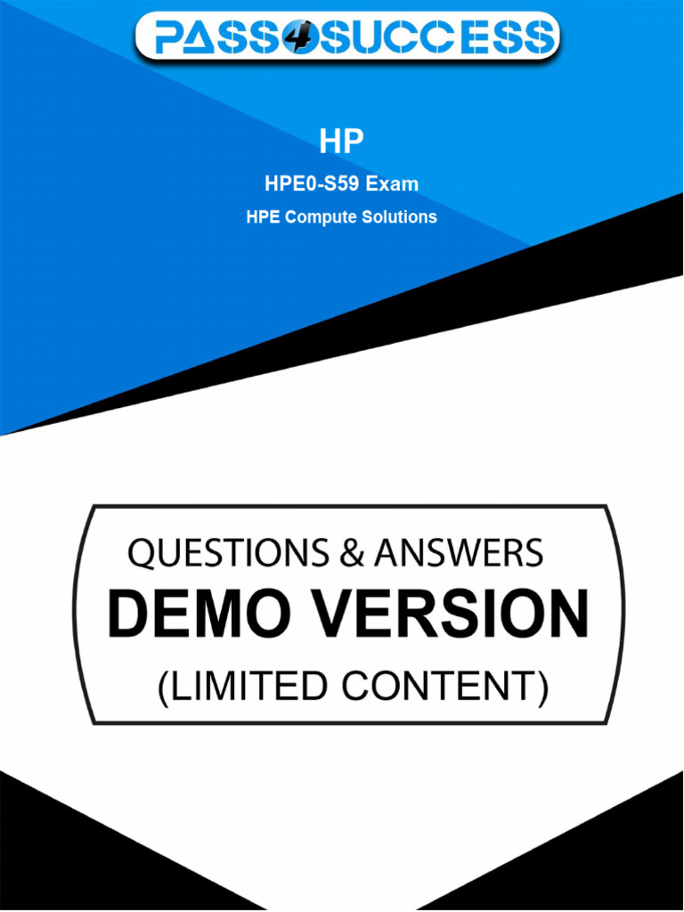 HPE0-S59 Exam Questions & Answers Guide | PDF | Virtualization ...