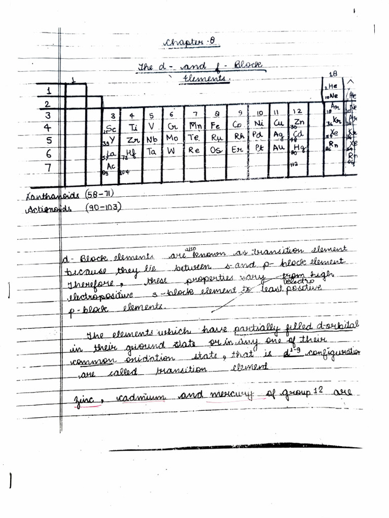 D and F Block Notes | PDF