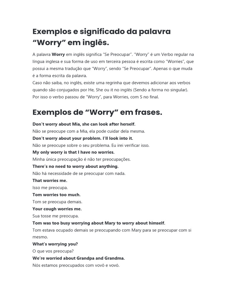 Significado e uso do verbo 