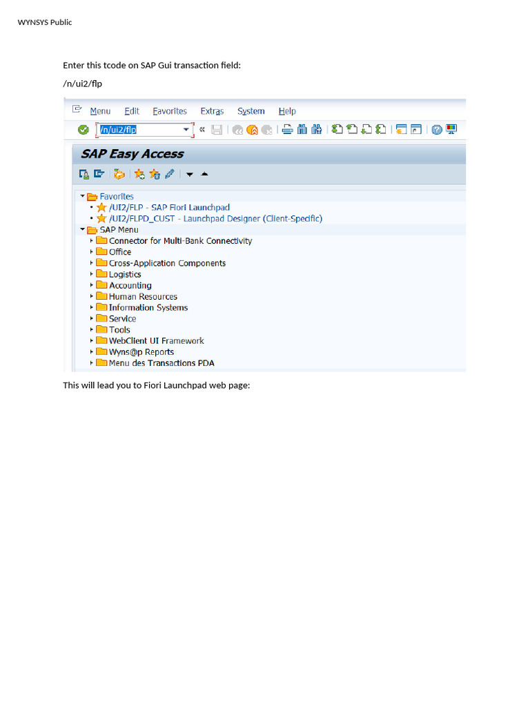 Access Fiori Through SAP Gui | PDF