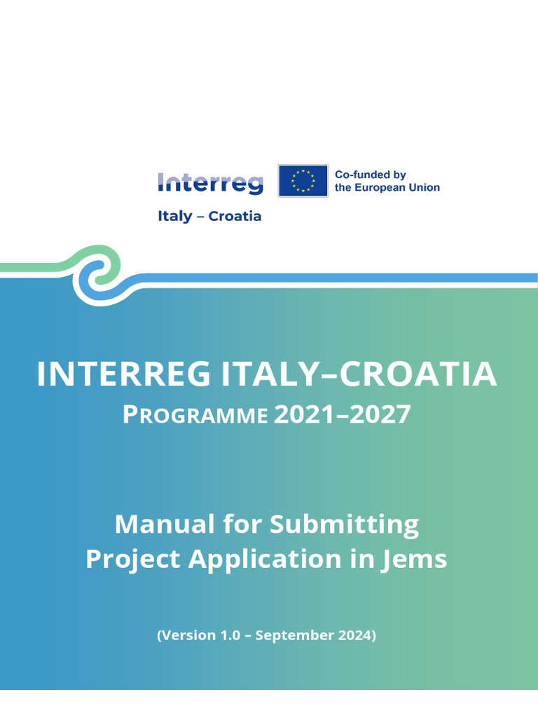 JEMS Application Manual for Interreg 2021-2027 | PDF | World Wide Web ...