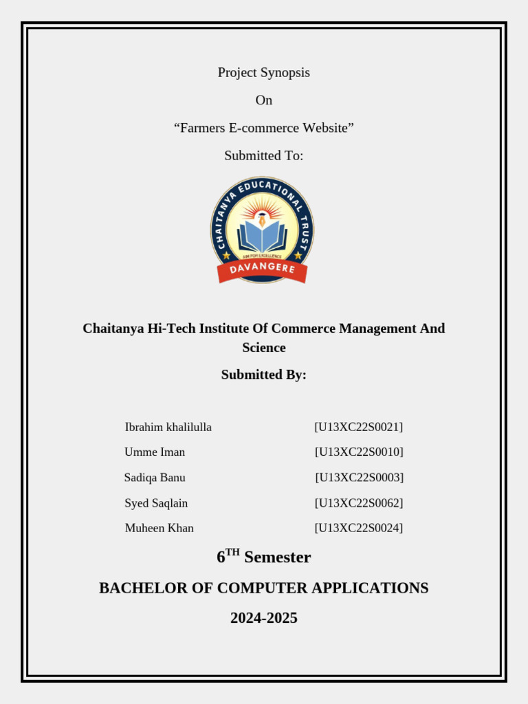 Project Synopsis | PDF