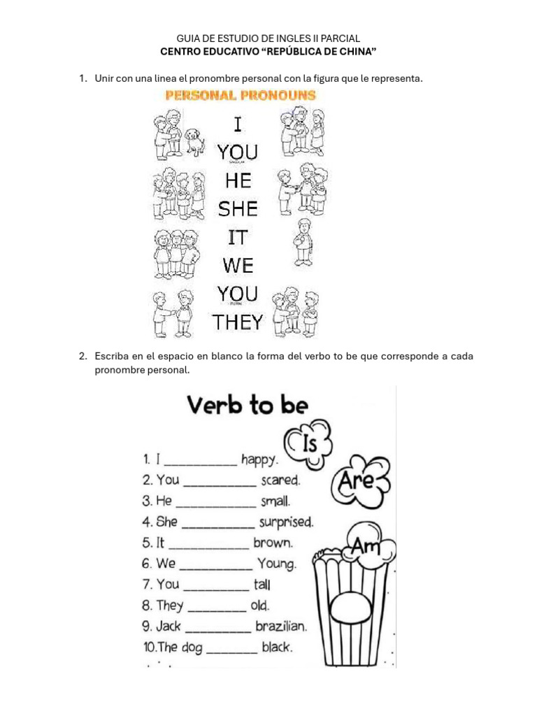 Guia de Estudio de Ingles II Parcial | PDF
