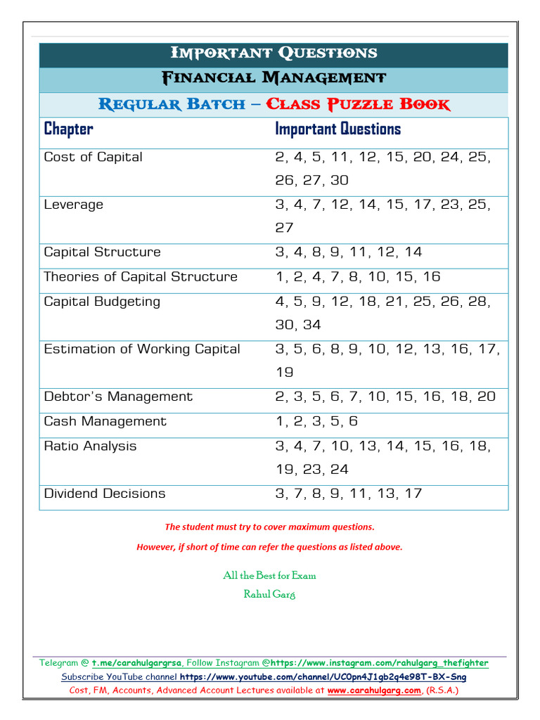 FM Imp Qs Regular Batch | PDF
