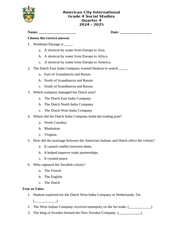 Chapter 3 Lesson 4 Part 2 Extra Sheet | PDF | British Colonization Of ...