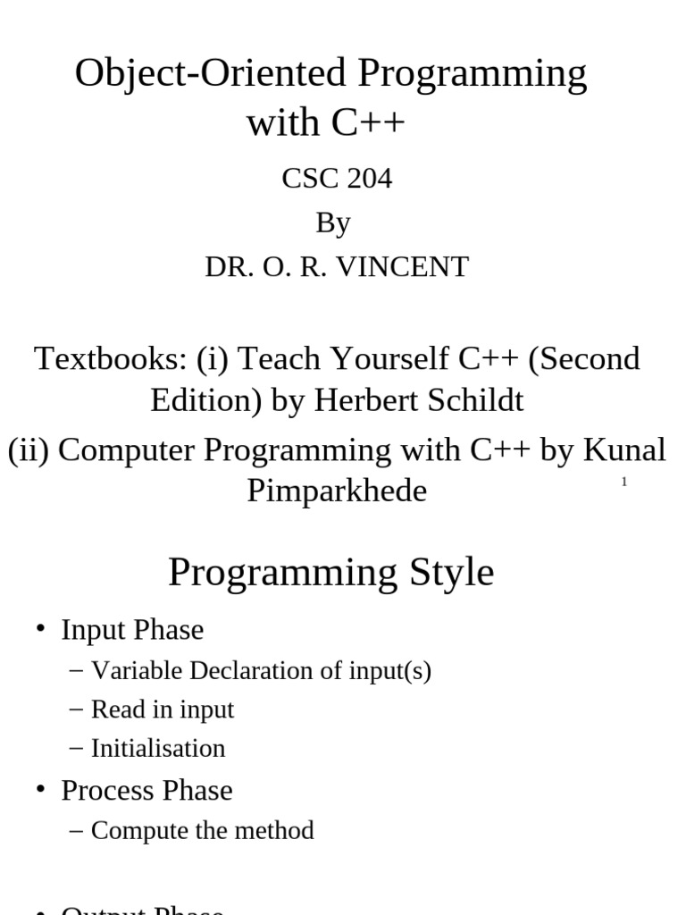 Introduction To C++basics-1 | PDF | Method (Computer Programming ...