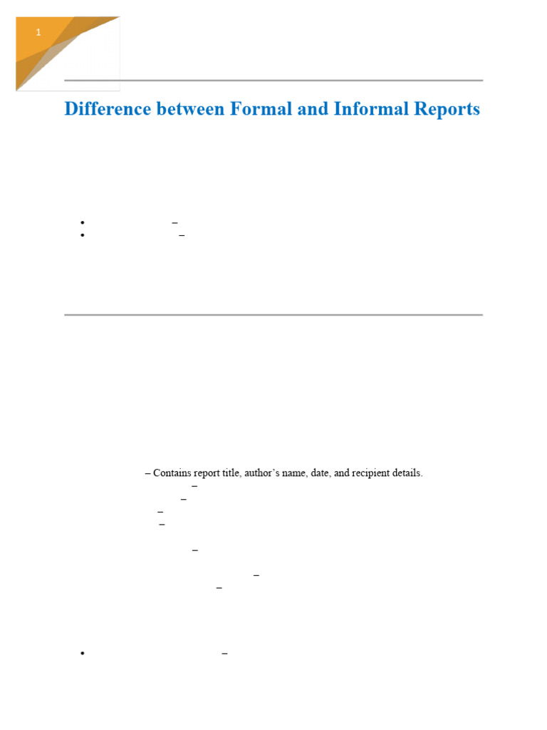 Formal vs Informal Reports Explained | PDF | Memorandum | Communication