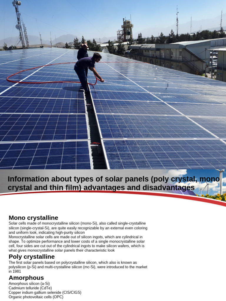 Types of Solar Panels Explained | PDF | Solar Cell | Photovoltaics