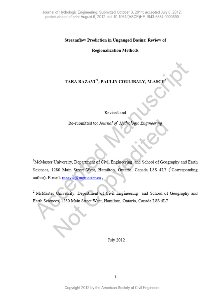 Razavi 2013 | PDF | Hydrology | Drainage Basin