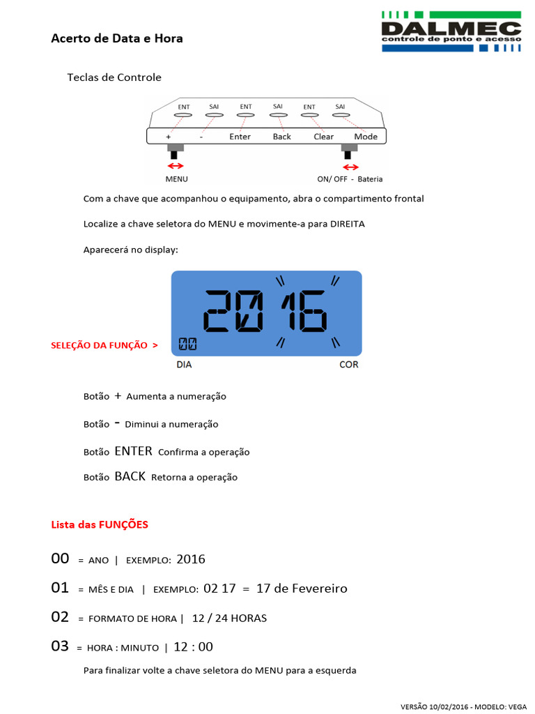 Vega Data e Hora | PDF