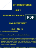 Theory of Structures: Unit V