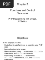 Functions and Control Structures: PHP Programming With Mysql 2 Edition