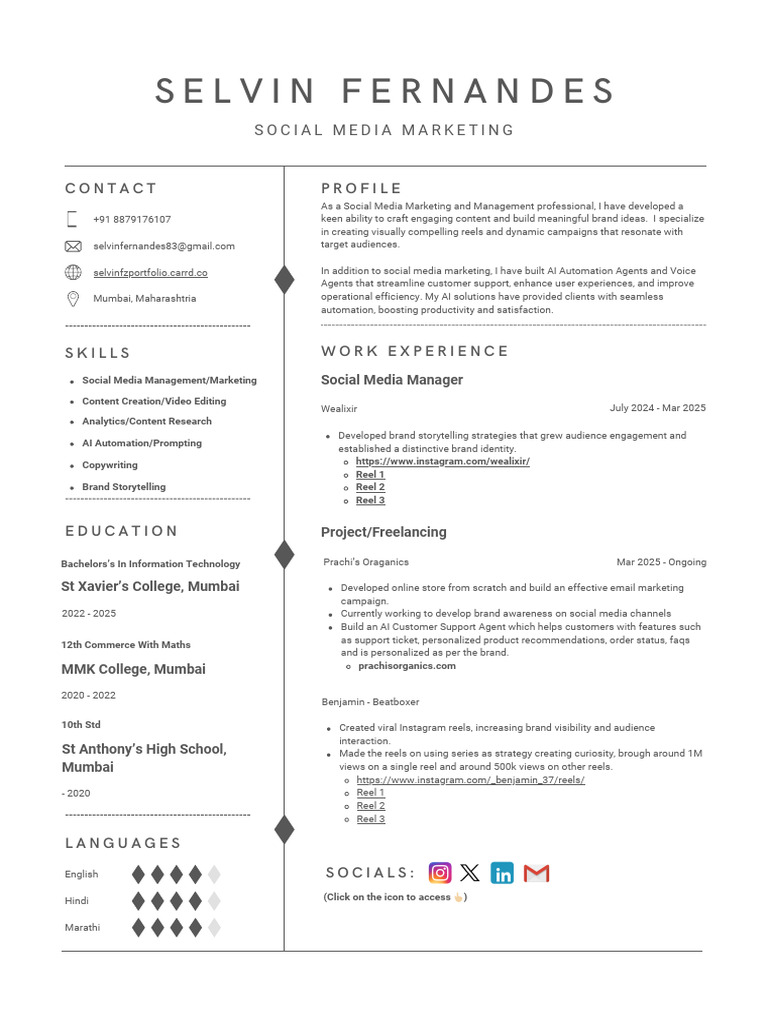 Selvin 39 s Resume 2025 Updated 1 - 1