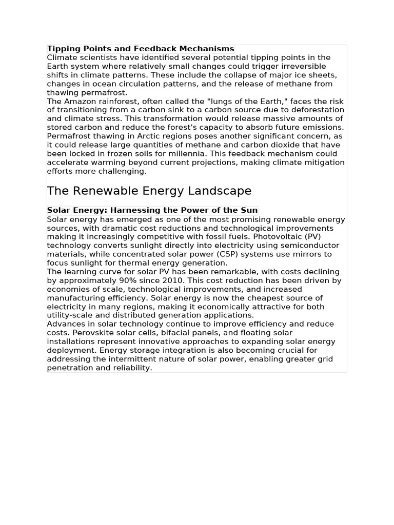 Tipping Points and Feedback Mechanisms | PDF