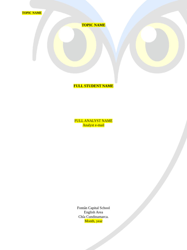 English Format Guidelines for Students | PDF